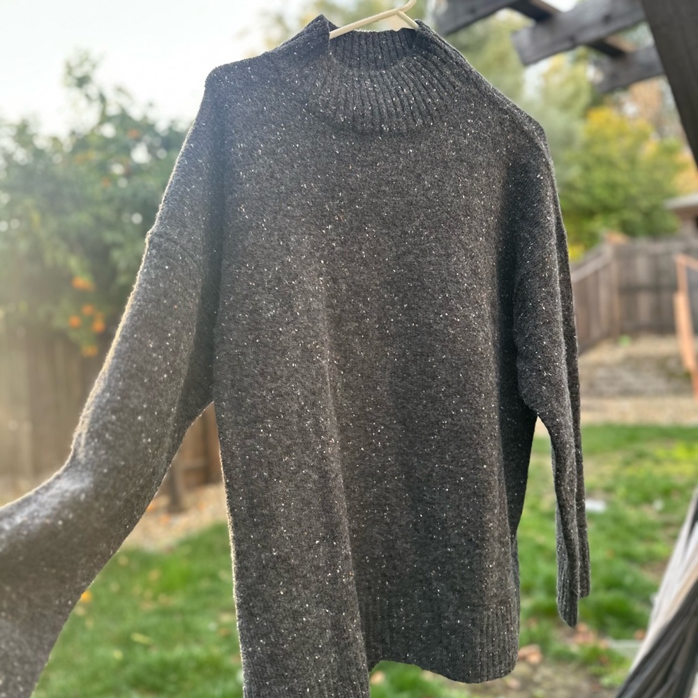 Well Worn Charcoal Turtleneck Sweater